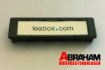 Leabox Namensschild grau 75x22mm